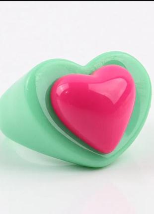 Fishsheep корейские акриловые большие милые кольца в форме сердца