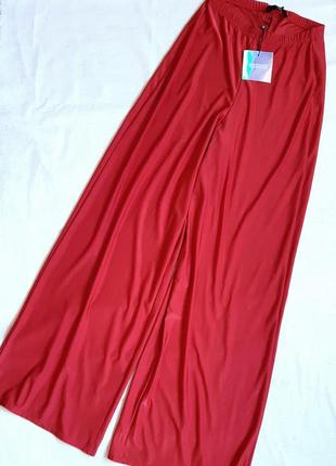 Штани missguided широкі палацо червоного кольору розмір s