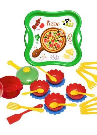 Набор столовой посуды "Пицца" на подносе