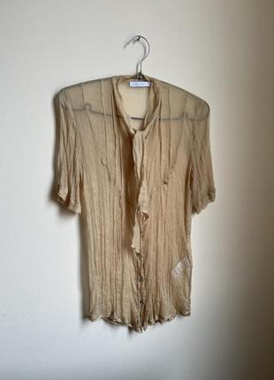 Шелковая блуза прозрачная sophie faroh