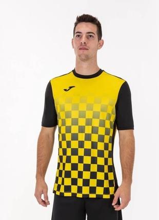 Футболка Joma FLAG II T-SHIRT BLACK-YELLOW S/S черный,желтый S...