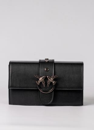 Жіноча сумка чорна сумка чорний клатч через плече кросбоді
