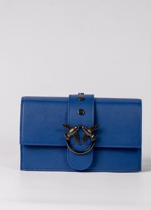 Женская сумка синяя сумка синий клатч через плечо кроссбоди