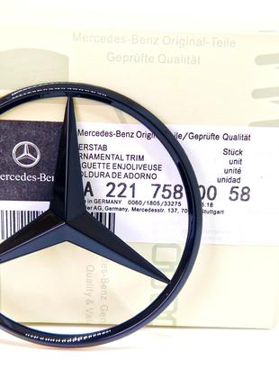 Эмблема Mercedes A2217580058 W221 Old-S series Черный глянец