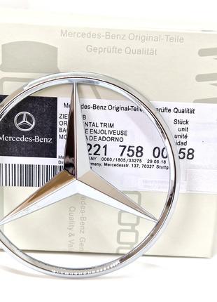 Эмблема Mercedes A2217580058 W221 Old-S series Хром