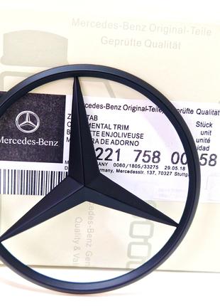 Эмблема Mercedes A2217580058 W221 Old-S series Черный матовый