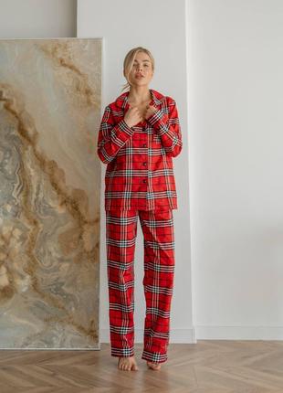 Женская пижама байка Liza цвет красно-белый р.M 443834