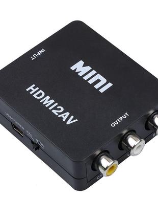 Конвертер HDMI на RCA (AV) CVBS адапттер відео з аудіо 1080P H...
