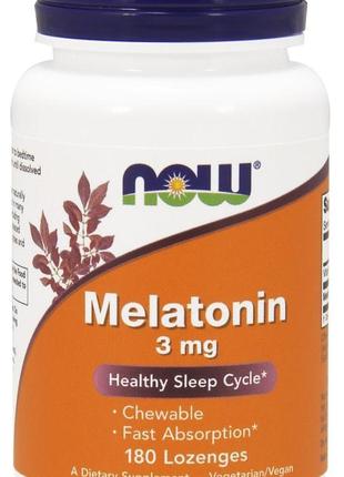 Мелатонин Now Melatonin 3mg 180 lozenges