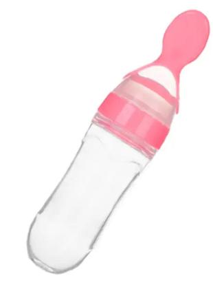 Бутылка-ложка для кормления новорожденного 20 х 5 см Розовый (...