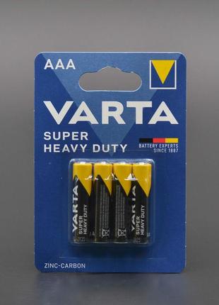 Батарейка пальчик "VARTA" / Super Heavy Duty / AAA / 4 шт