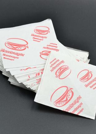 Пакет бумажный для гамбургера / 14*15см / 500шт
