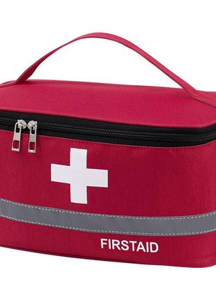 Аптечка, сумка-органайзер для медикаментов Красная ( код: IBH0...