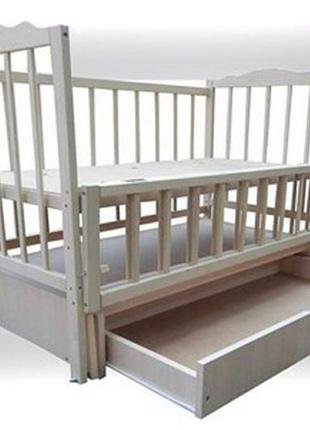 Кровать детская белая деревянная