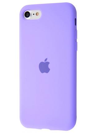 Чехол Silicone Case Full iPhone 7/8/SE 2 light purple