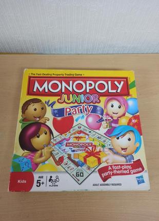 Монополия для детей вечеринка (monopoly), 
hasbro