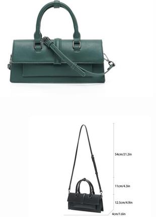 Сумка клатч зеленая прямоугольная сумочка сумка