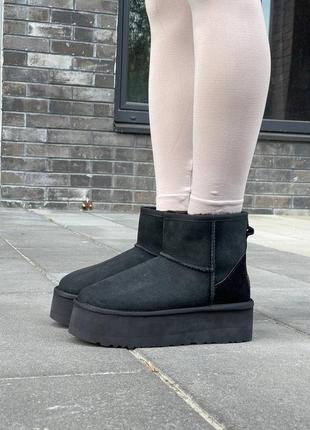 Угги ugg mini platform black