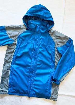 Куртка дощовик мембранна чоловіча синя спортивна трекінгова турис