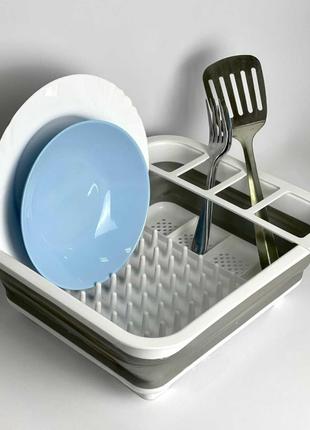 Раскладная сушилка - поддон  для посуды KitchenCraft силиконовая