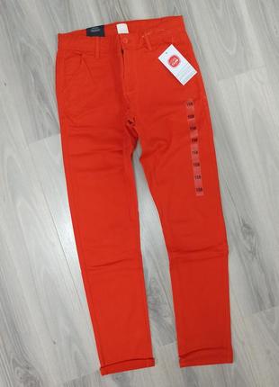 Чиносы штаны брюки морковного цвета cool club 122, 158 см