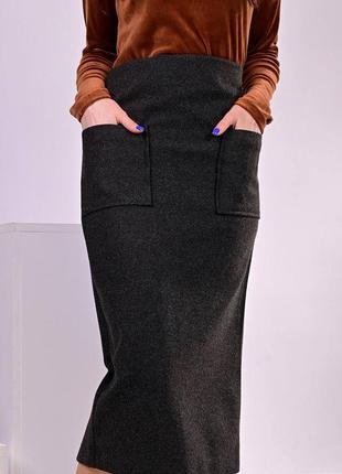 Женская теплая юбка футляр, см.замеры в описании товара