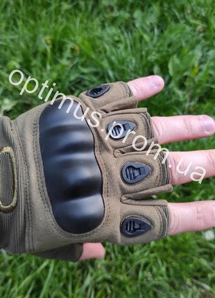 Перчатки защитные тактические Oakley беспалые Цвет Олива Размер М