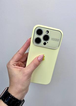Чохол для IPhone Silicone Case AUTO FOCUS Mellow Yellow