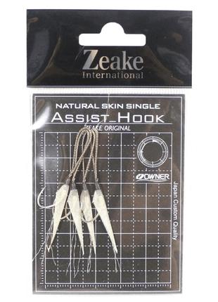 Ассист Zeake Assist Hook Single Fish Skin SLJ 3S (4шт)