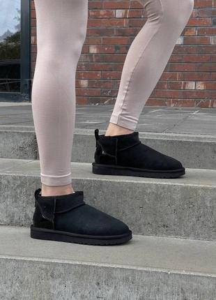 Угги ugg ultra mini black lacquer