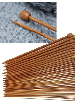 Набор бамбуковых спиц для вязания 18 пар