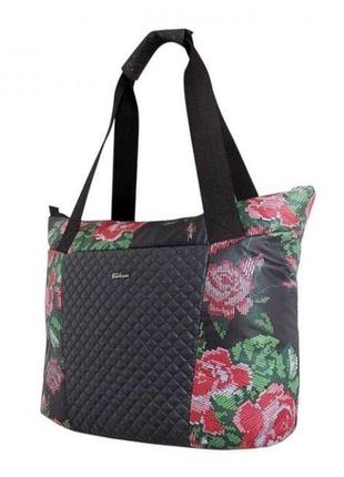 Класична жіноча сумочка. текстильна стьобана сумка з принтом т...