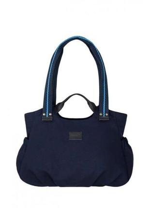 Стильная классическая женская сумка. сумка женская синяя текст...