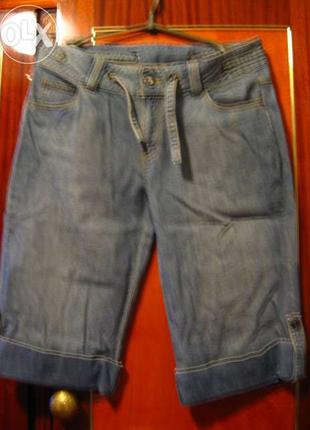 Новые джинсы шорты с подворотом, рост 170-176, 100% cotton