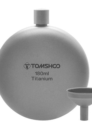 Титановая фляга + Лейка Premium Tomshсо 180 мл для алкогольных...