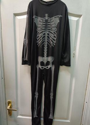 Костюм скелет на хеллоуин,9-10 лет