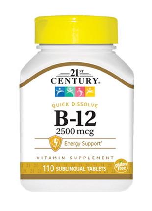 Витамины и минералы 21st Century Vitamin B12 2500 mcg, 110 таб...