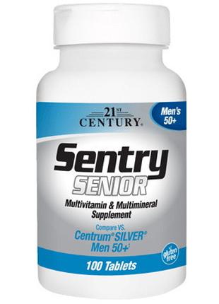 Витамины и минералы 21st Century Sentry Senior Mens 50+, 100 т...