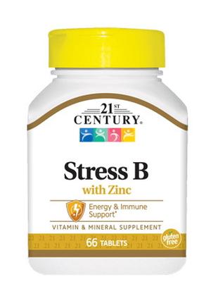 Витамины и минералы 21st Century Stress B with Zinc, 66 таблеток