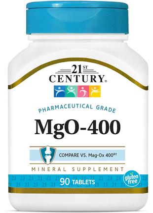 Витамины и минералы 21st Century MgO-400, 90 таблеток