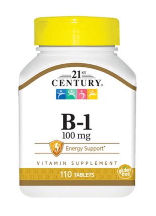Витамины и минералы 21st Century Vitamin B1 100 mg, 110 таблеток