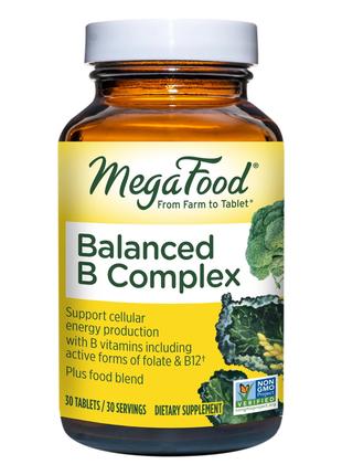 Витамины и минералы MegaFood Balanced B Complex, 30 таблеток