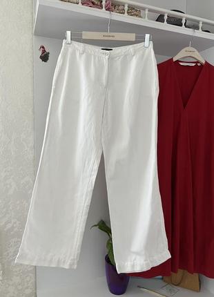 Белые котоновые штаны брюки палаццо armani jeans