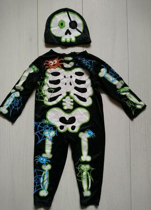 Карнавальный костюм скелет на хеллоуин halloween