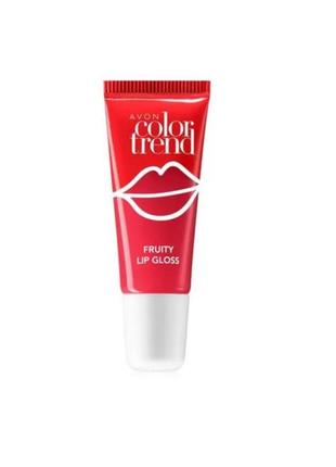 Блеск для губ avon color trend fruity lip gloss фруктовый, клу...