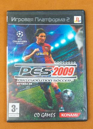 Диск для Playstation 2 (Для чипованных приставок), игра PES2009