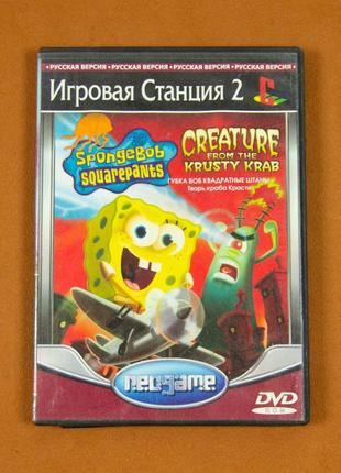 Диск для Playstation 2 (Для чипованных приставок), игра SpongeBob