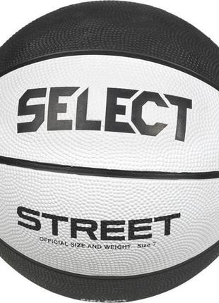 Мяч баскетбольный Select BASKETBALL STREET v23 бело-черный раз...