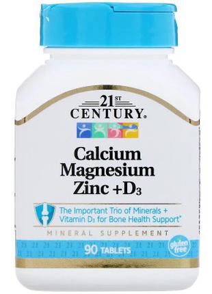 Витамин 21st Century Кальций, магний, цинк + D3, 90 таблеток (...