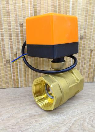 Кран шаровый DN40 с электроприводом 220 вольт